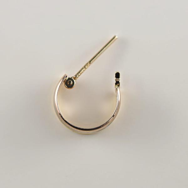 ピアス 金 K18 18金 18k PT pt フープピアス ゴールド ピンクゴールド プラチナ 地金 コンビ 3色 シンプル 平行 プレゼント 普段使い 小ぶり キャッチレス |  | 07