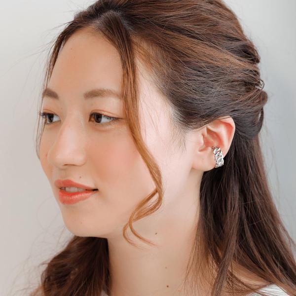 イヤーカフ シルバー925 鎖 大きめ レディース メンズ イヤカフ 金属アレルギー |  | 01