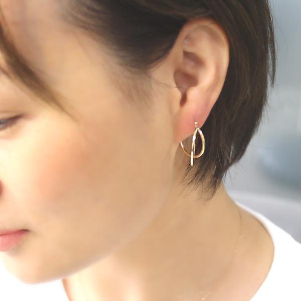 フープ ピアス k10 レディース 金属アレルギー 中折れ 輪っか 人気 シンプル おしゃれ プレゼント |  | 03