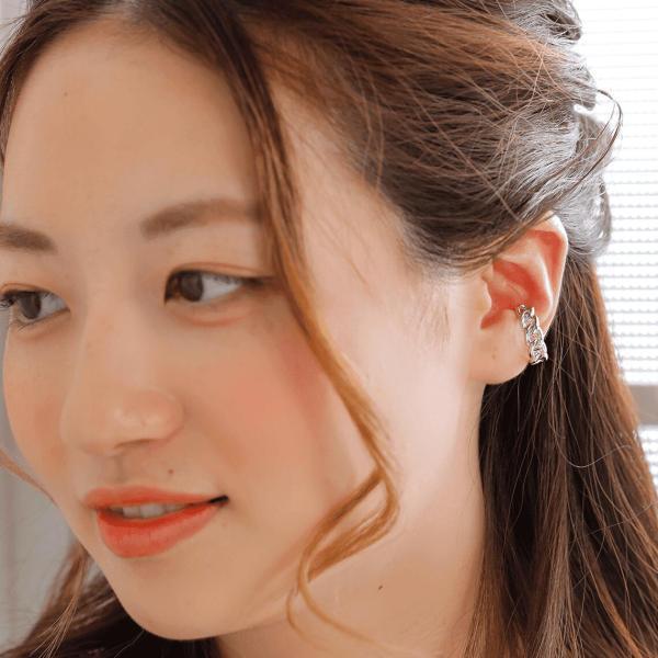 イヤーカフ シルバー925 鎖 レディース メンズ イヤカフ 金属アレルギー |  | 03