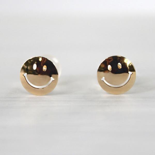 スマイル ピアス レディース 10金 K10 スマイルモチーフ ニコちゃん スマイリー ニコニコ 笑顔 人気 おすすめ 可愛い |  | 01