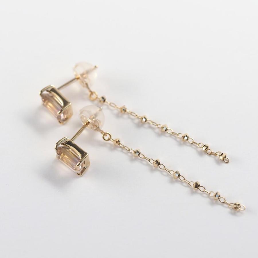 アメトリン ピアス 10金 k10  10k  カラーストーン シンプル プレゼント |  | 06