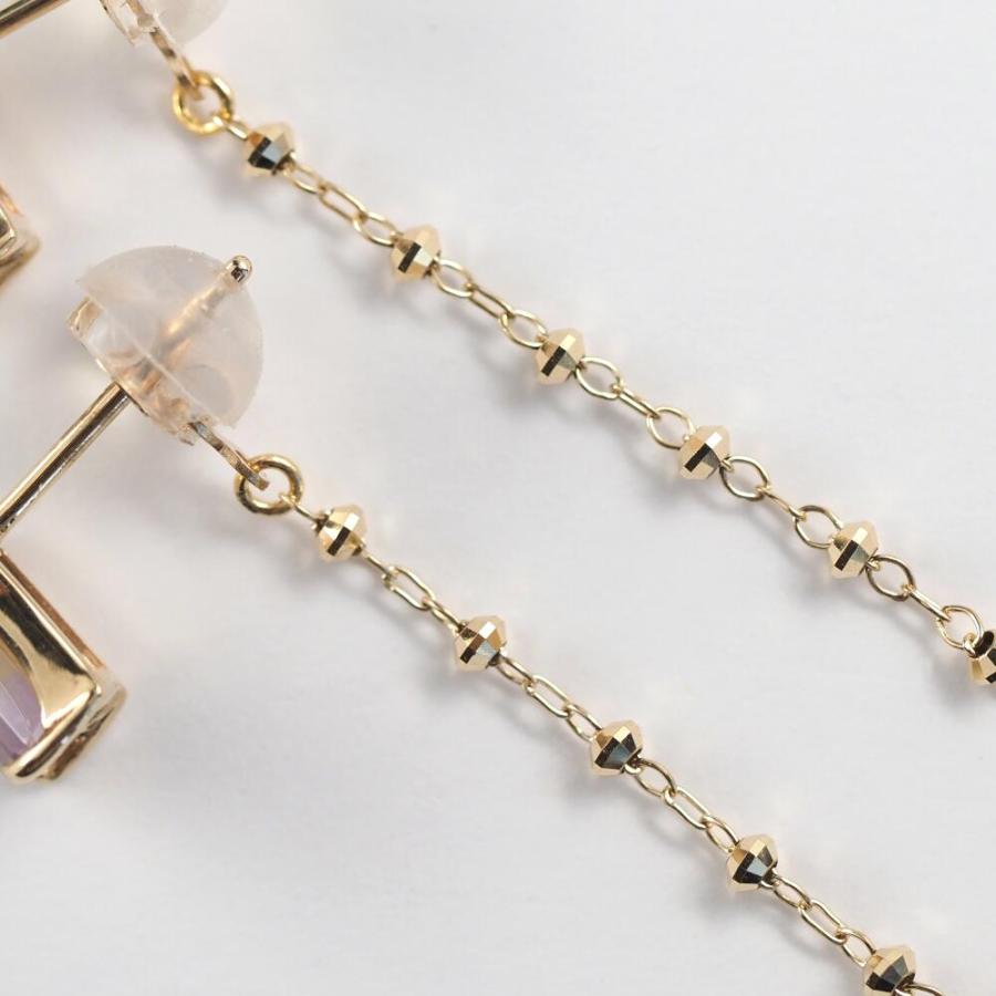 アメトリン ピアス 10金 k10  10k  カラーストーン シンプル プレゼント |  | 07