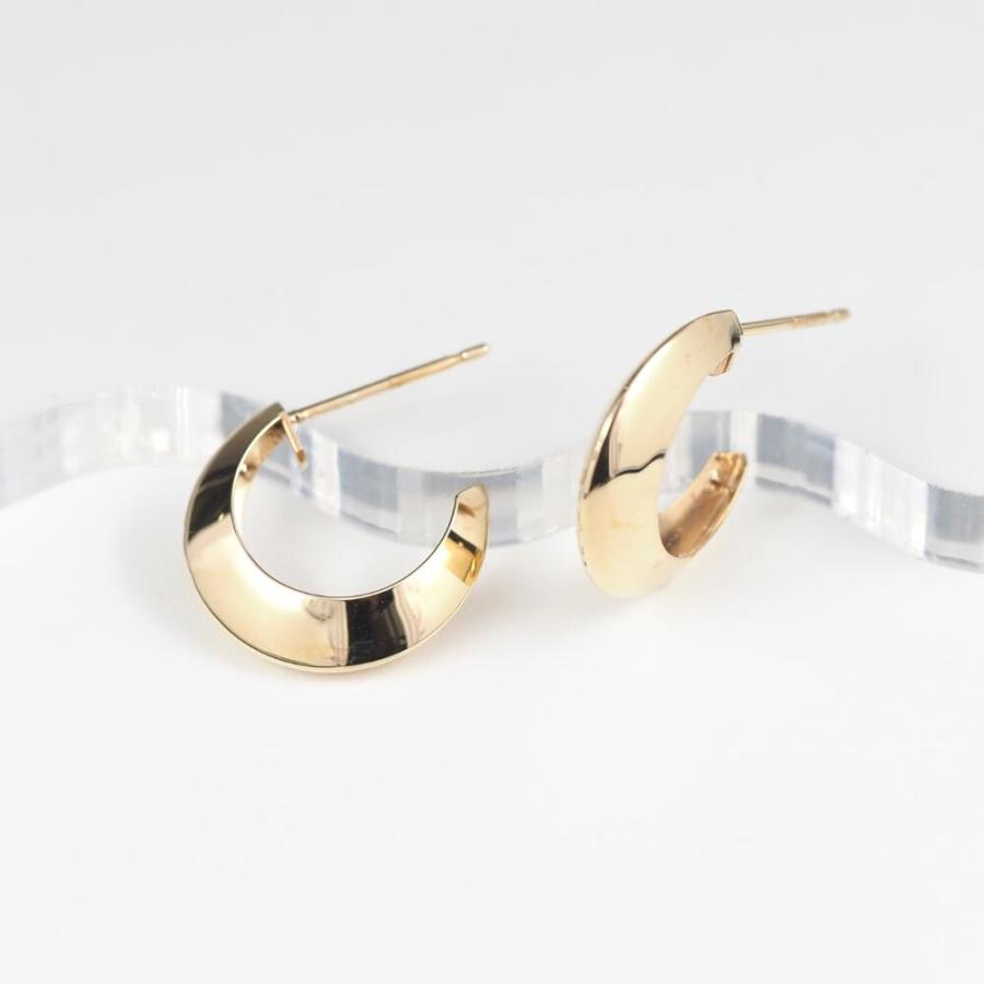 ピアス  K10 10金 10k フープ ゴールドピアス  ゴールド 金 地金 輪っか 月 三日月 クロワッサン シンプル プレゼント 普段使い |  | 02
