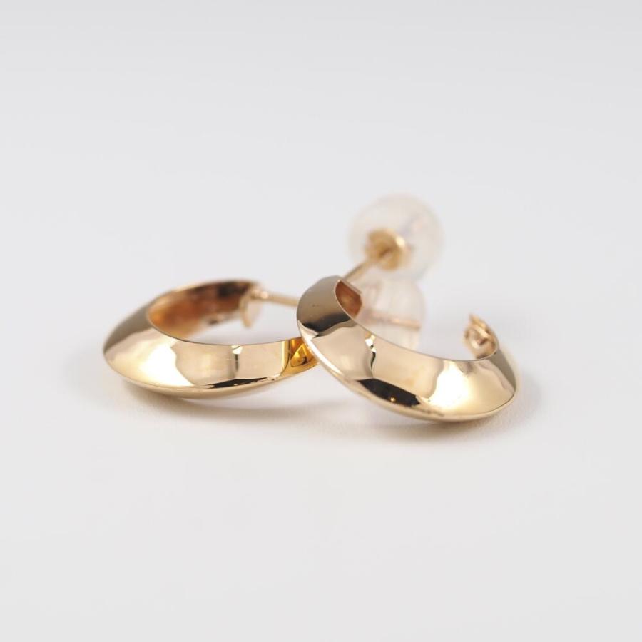 ピアス  K10 10金 10k フープ ゴールドピアス  ゴールド 金 地金 輪っか 月 三日月 クロワッサン シンプル プレゼント 普段使い |  | 03