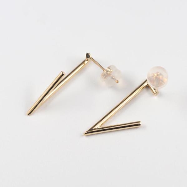 ピアス  K10 10金 10k ゴールドピアス  ゴールド 金 地金 V v字 三角 トライアングル シンプル プレゼント 普段使い |  | 05