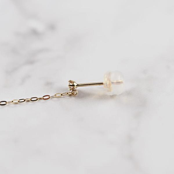 k10 10K 10金 ピアス イヤーカフ チェーン 輪っか ダイヤモンド ダイヤ 艶消し マット 地金 ゴールド 片耳 ピアスセット イヤーカフセット |  | 06