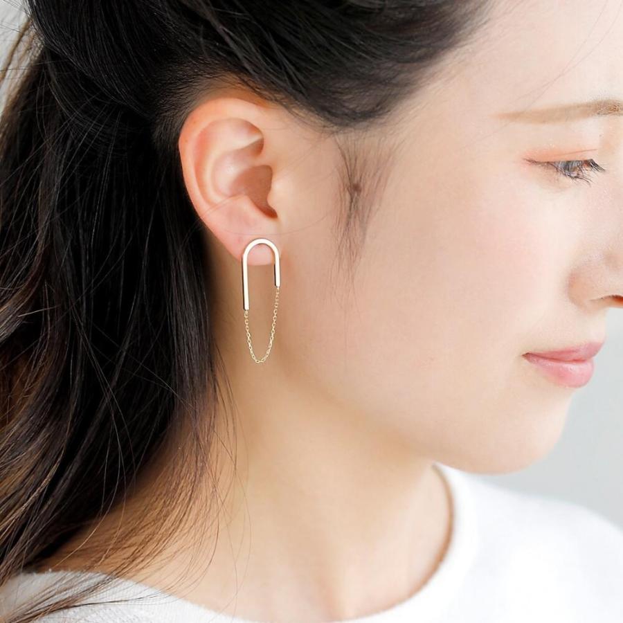 ピアス ゴールド フープ 10金 K10 k10 チェーン フープピアス チェーン オーバル |  | 02