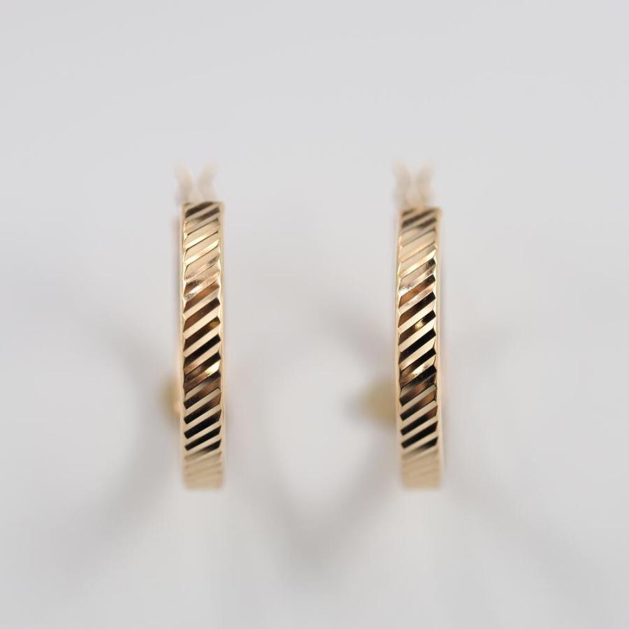 K10  ピアス 10k K10 10金 ゴールド フープ ピアス 丸 地金 幅15mm×13mm 輪っか 小さめ シンプル 遮断 斜めカット |  | 01