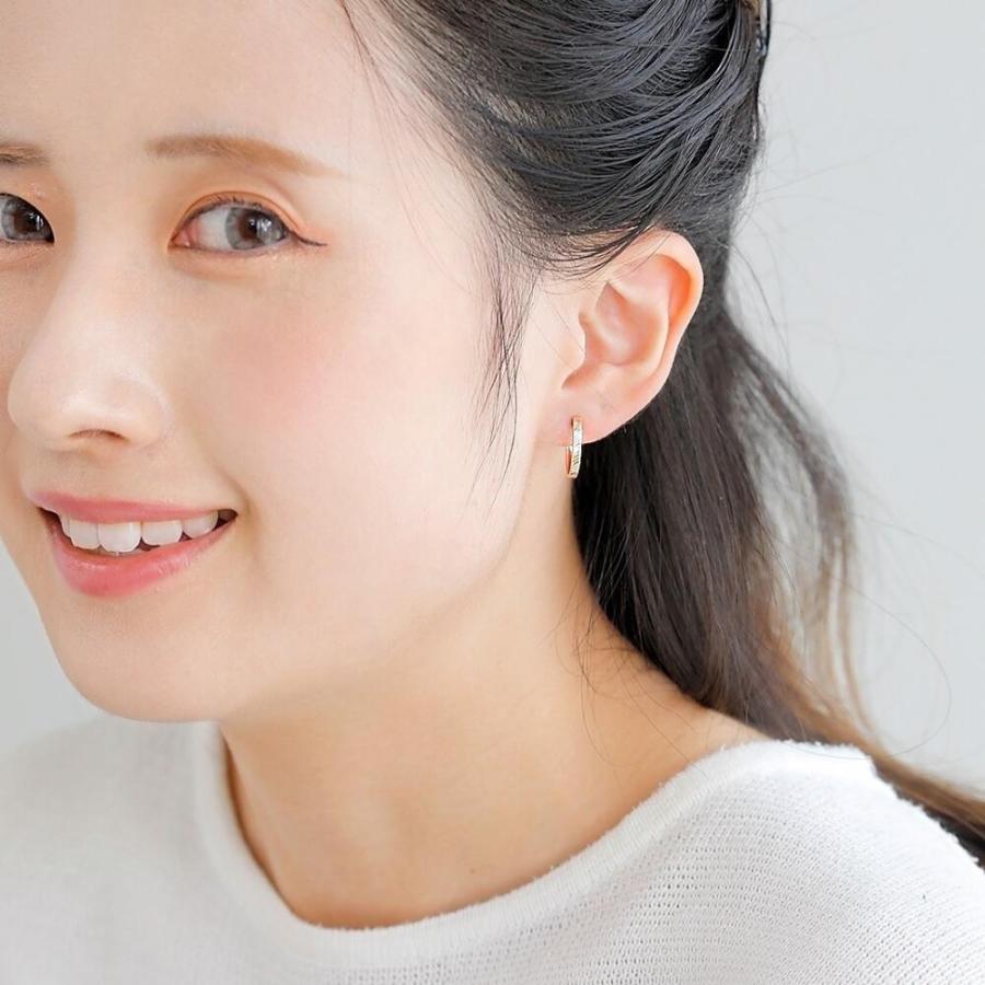 K10  ピアス 10k K10 10金 ゴールド フープ ピアス 丸 地金 幅15mm×13mm 輪っか 小さめ シンプル 遮断 斜めカット |  | 03