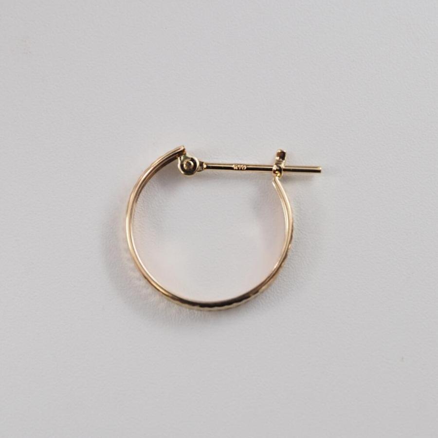 K10  ピアス 10k K10 10金 ゴールド フープ ピアス 丸 地金 幅15mm×13mm 輪っか 小さめ シンプル 遮断 斜めカット |  | 06