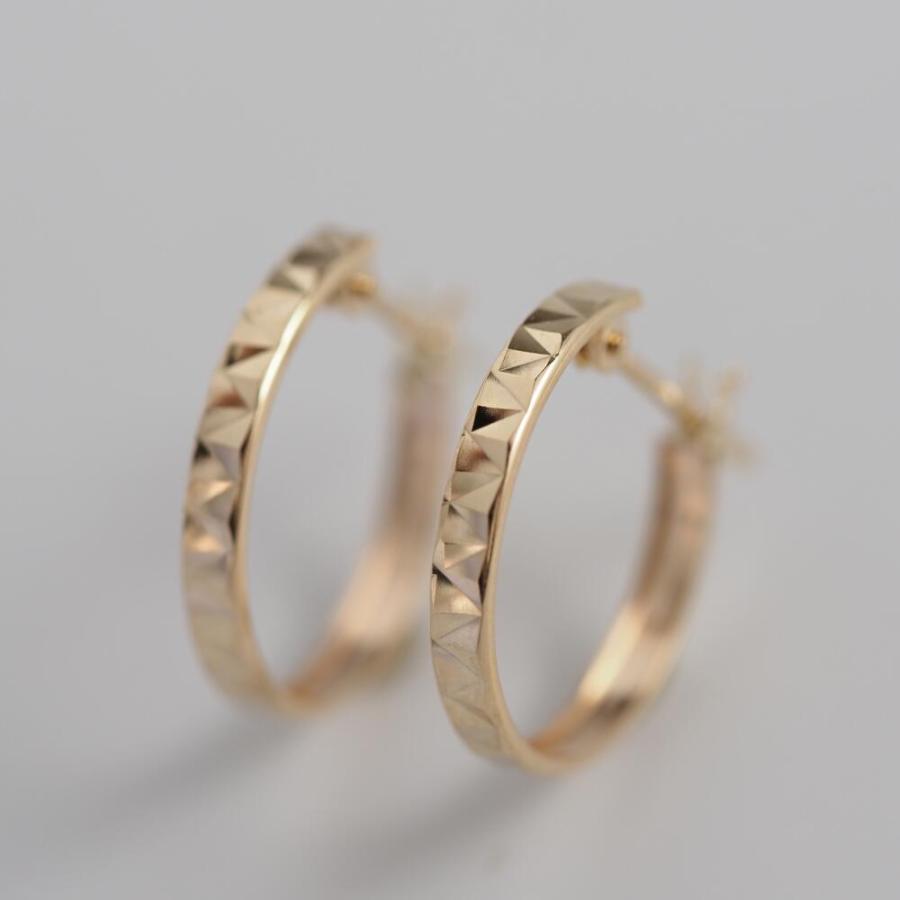 K10  ピアス 10k K10 10金 ゴールド フープ ピアス 丸 地金 幅15mm×13mm 輪っか 小さめ シンプル 遮断 |  | 02