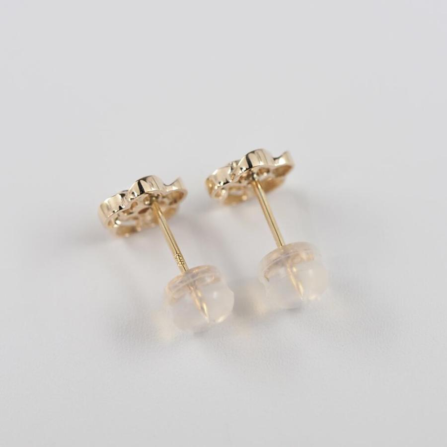 ピアス K10 10金 10k ダイヤモンド ダイヤ 花 フラワー ゴールドピアス  ゴールド 金 地金 シンプル プレゼント 普段使い |  | 05