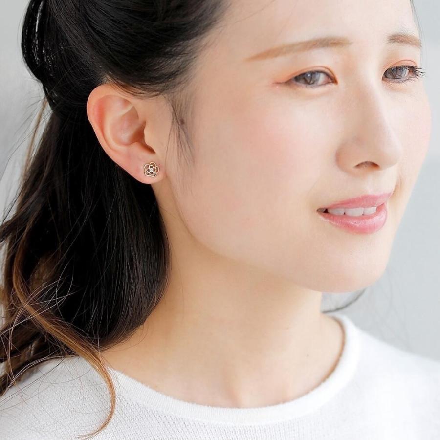 ピアス K10 10金 10k ダイヤモンド ダイヤ 花 フラワー ゴールドピアス  ゴールド 金 地金 シンプル プレゼント 普段使い |  | 07