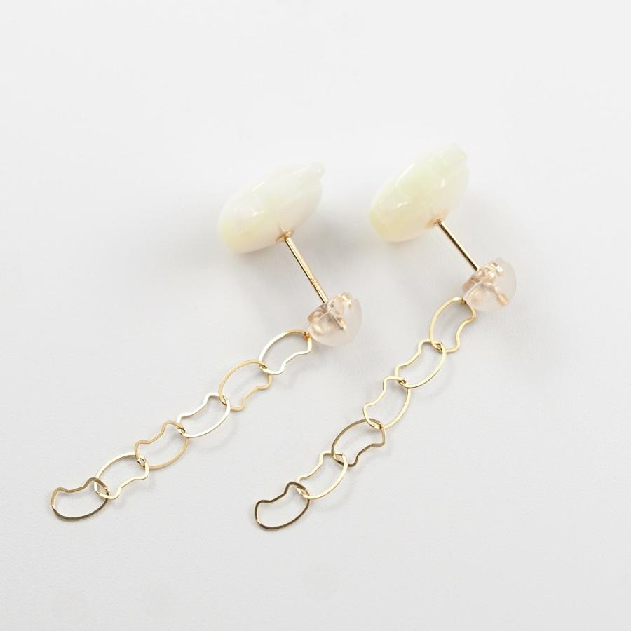 ピアス ネコ 猫 ねこ 10K k10 K10 10金 シンプル チェーン ゴールドピアス シェル ホワイト ブラック ギフト プレゼント |  | 08