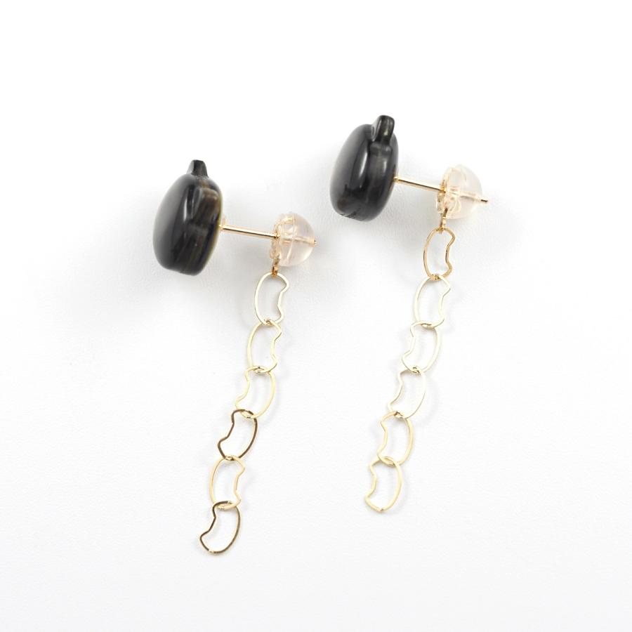 ピアス ネコ 猫 ねこ 10K k10 K10 10金 シンプル チェーン ゴールドピアス シェル ホワイト ブラック ギフト プレゼント |  | 09