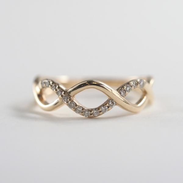 ピンキーリング K10 ダイヤモンド  リング ピンキー おしゃれ オフィス 大人 シンプル 指輪 ダイヤ ギフト |  | 01