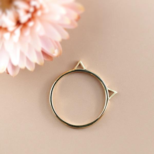 リング  指輪 ゴールド 10金 10k K10 猫 ネコ 猫耳 キャット レディース イエローゴールド  華奢 シンプル プレゼント ギフト |  | 01