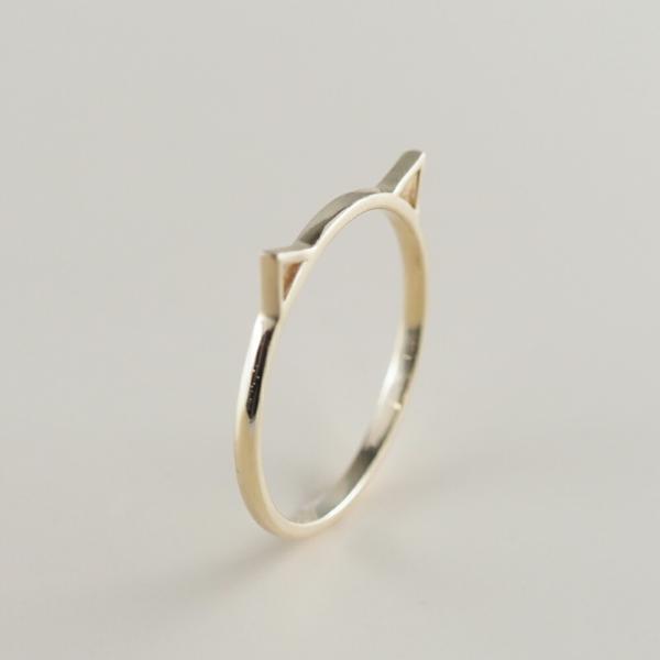 リング  指輪 ゴールド 10金 10k K10 猫 ネコ 猫耳 キャット レディース イエローゴールド  華奢 シンプル プレゼント ギフト |  | 04