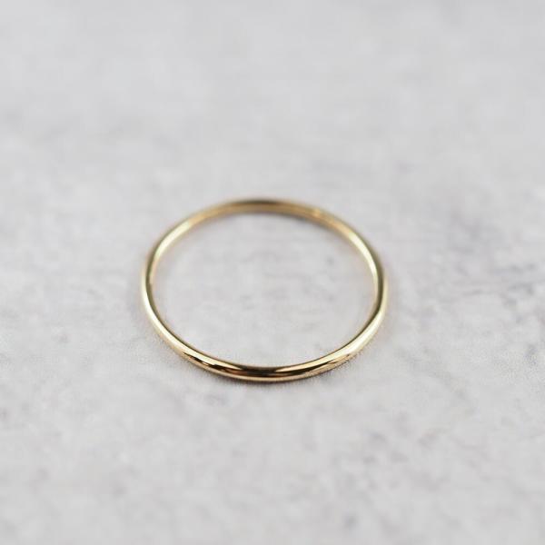 リング 指輪 ピンキーリング 甲丸 甲丸リング 地金 K10 イエローゴールド  K10YG 10金 10k シンプル 小指 |  | 01
