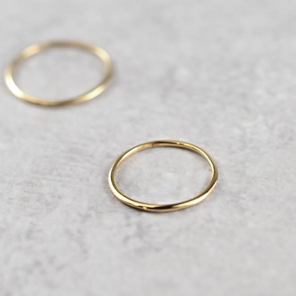 リング 指輪 ピンキーリング 甲丸 甲丸リング 地金 K10 イエローゴールド  K10YG 10金 10k シンプル 小指 |  | 02