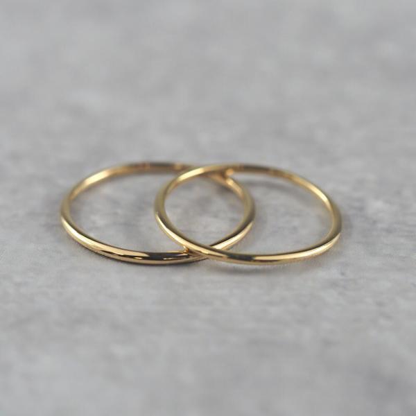 リング 指輪 ピンキーリング 甲丸 甲丸リング 地金 K10 イエローゴールド  K10YG 10金 10k シンプル 小指 |  | 03
