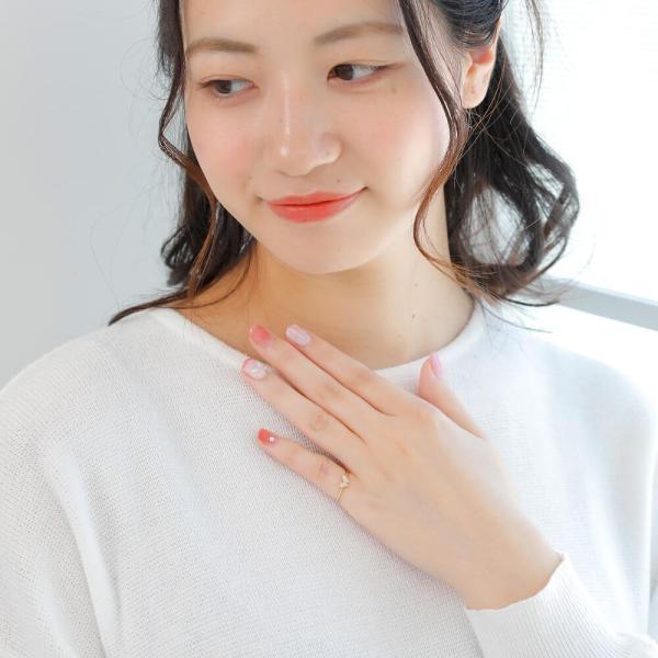 リング 指輪 ピンキーリング K10 バタフライ 蝶々 蝶 ダイヤモンド ダイヤ イエローゴールド  K10YG 10金 10k  地金 シンプル 小指の画像