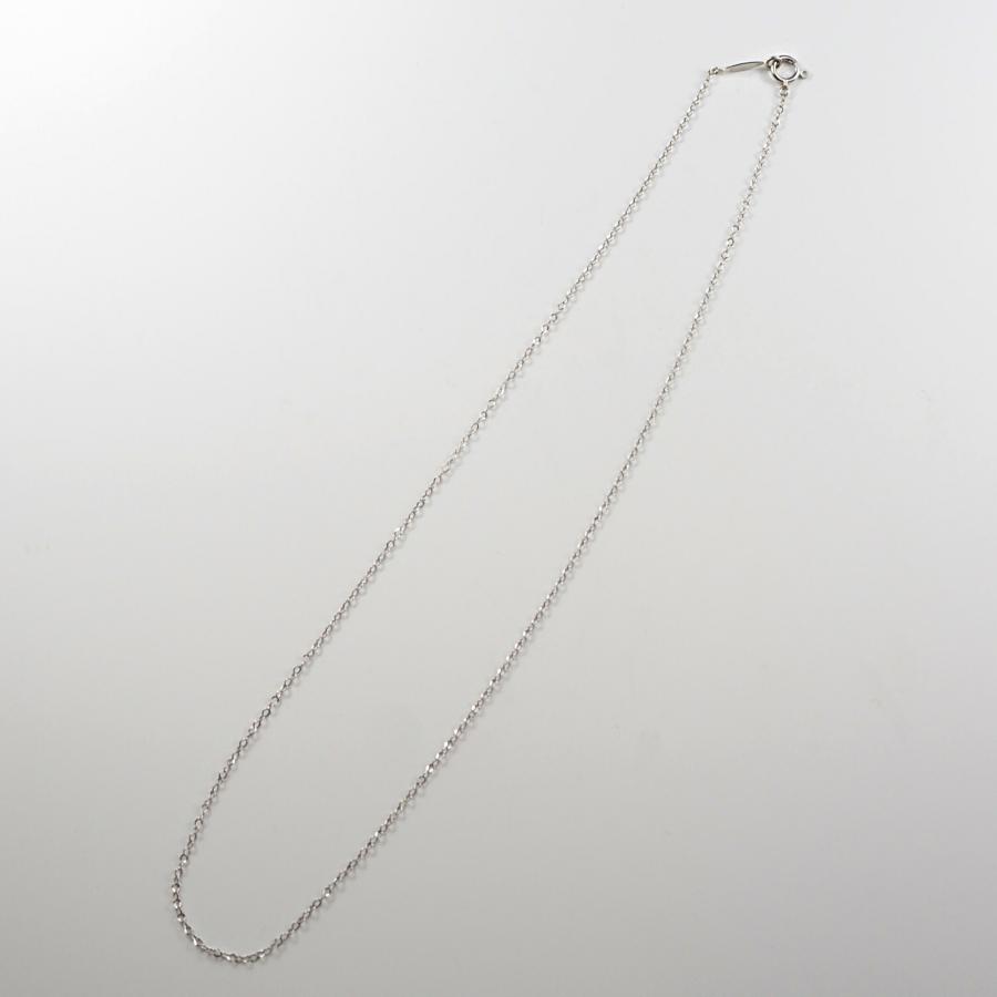 プラチナ ネックレスチェーン PT999 pt 純プラチナ ネックレス レディース 小豆 小豆チェーン 長めの画像