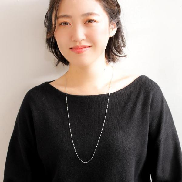 ロング ネックレス プラチナ pt999 PT Pt pt 純プラチナ 80センチ 地金 地金のみ デザイン 華奢 細い おしゃれ スクリュー ペタル |  | 01