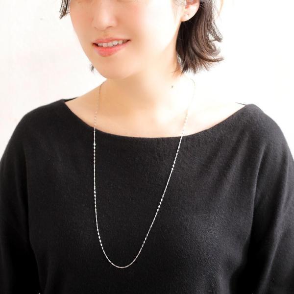 ロング ネックレス プラチナ pt999 PT Pt pt 純プラチナ 80センチ 地金 地金のみ デザイン 華奢 細い おしゃれ スクリュー ペタル |  | 06