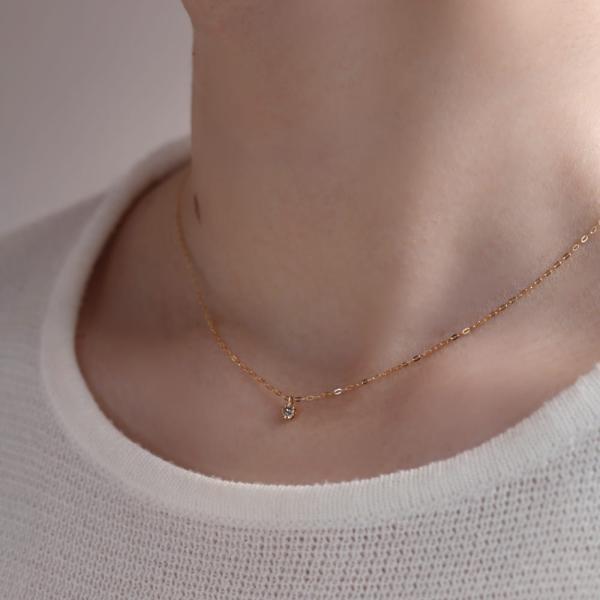 ネックレス ダイヤモンド k10 一粒 0.1ct 10金 10K イエローゴールド シンプル デイリー オフィス おしゃれ ジュエリー プレゼント ギフト |  | 05