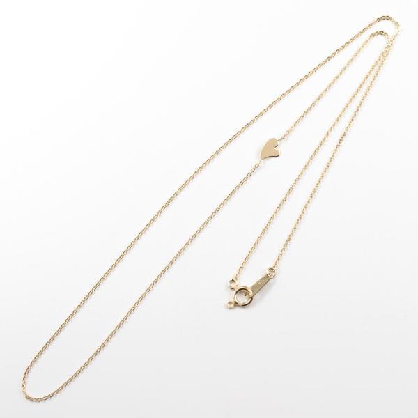 ネックレス レディース K10 K18 プレゼント ハート ギフト 女性 シンプル かわいい おしゃれ チェーンネックレス 金属アレルギーの画像