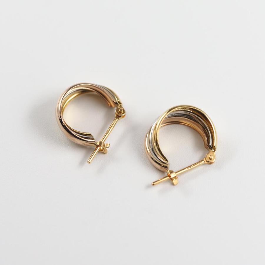 ピアス 金 K18 18金 18k PT pt フープピアス ゴールドピアス  ゴールド プラチナ 地金 コンビ 2色 シンプル 普段使い 小ぶり キャッチレス 遮断 |  | 04