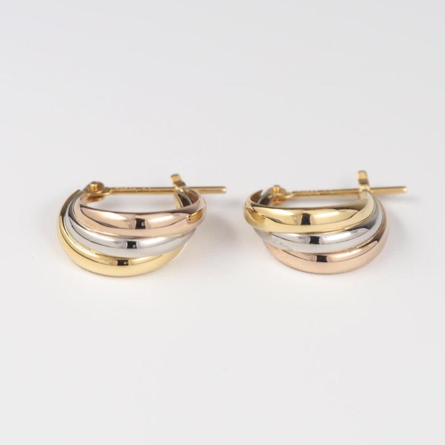ピアス 金 K18 18金 18k PT pt フープピアス ゴールドピアス  ゴールド プラチナ 地金 コンビ 2色 シンプル 普段使い 小ぶり キャッチレス 遮断 |  | 05