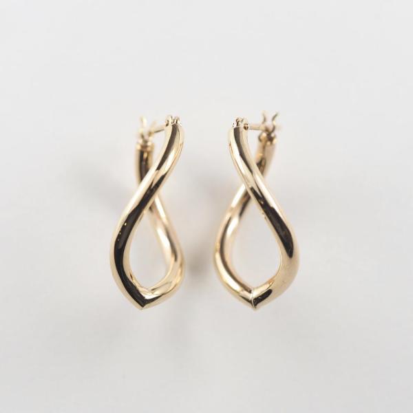 フープピアス レディース K10 ひねり ゴールドピアス 人気 シンプル おしゃれ ピアス プレゼント 女性 |  | 02