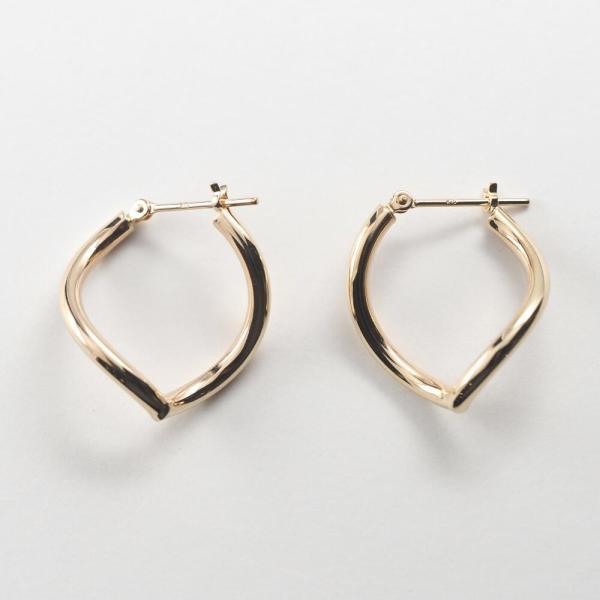 フープピアス レディース K10 ひねり ゴールドピアス 人気 シンプル おしゃれ ピアス プレゼント 女性 |  | 03