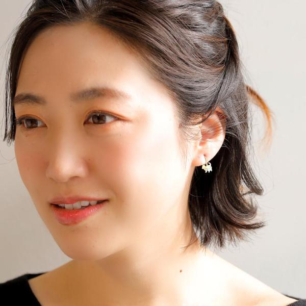 ピアス k18 18k 18金 猫 ネコ ねこ 猫の親子 cat ゴールド プラチナ PT pt コンビ  可愛い |  | 02