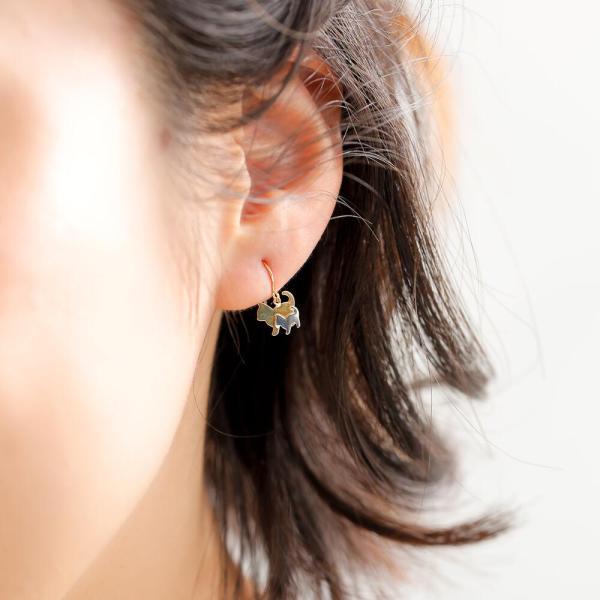 ピアス k18 18k 18金 猫 ネコ ねこ 猫の親子 cat ゴールド プラチナ PT pt コンビ  可愛い |  | 03