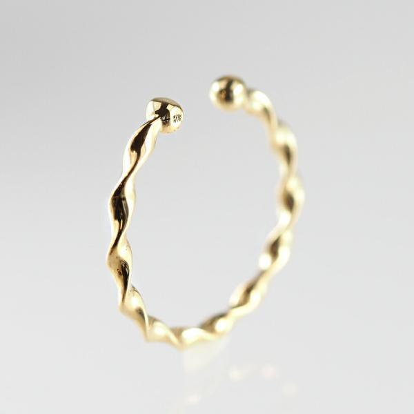 イヤーカフ K18 k18 イヤカフ イヤリング 片耳用 地金 地金のみ シンプル 人気 流行 トレンド おしゃれ 女性  片耳用 ゴールド |  | 01