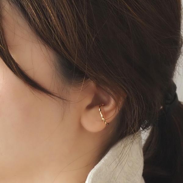 イヤーカフ K18 k18 イヤカフ イヤリング 片耳用 地金 地金のみ シンプル 人気 流行 トレンド おしゃれ 女性  片耳用 ゴールド |  | 05