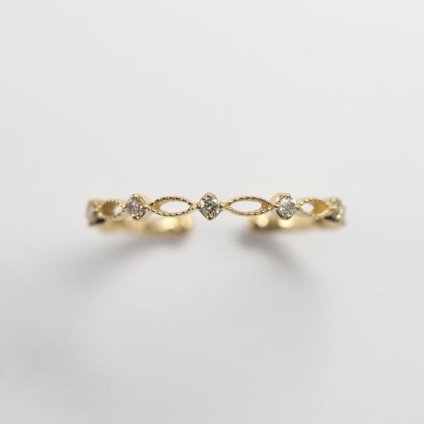 イヤーカフ 18金 K18 18k 天然石 30代 40代 50代 イヤリング ダイヤモンド かわいい 人気 おしゃれ 女性  片耳用 ゴールド |  | 02