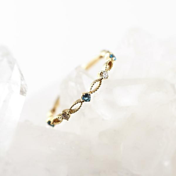 イヤーカフ 18金 K18 イヤリング 片耳用 ダイヤモンド ブルートパーズ 人気 おしゃれ 女性 |  | 01