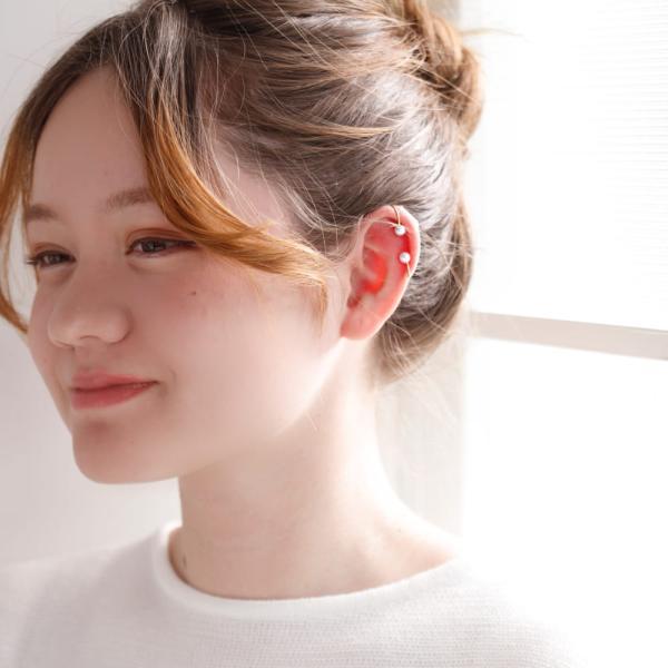 イヤーカフ 18金 k18 パール イヤーラップカフ イヤカフ 耳にかける 被せる あこやパール 真珠 シンプル |  | 06