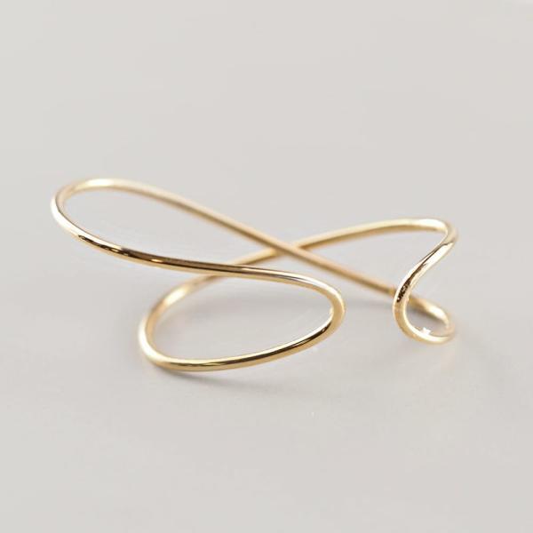 イヤーカフ 18金 シンプル K18 18k  おしゃれ ブランド 女性 プレゼント イヤカフ イヤリング 片耳用 |  | 05