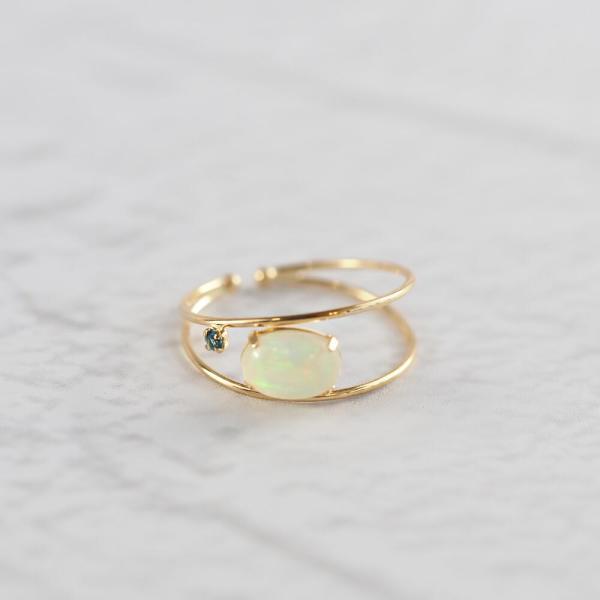 イヤーカフ K18 18k 金 イヤカフ オパール スカイブルートパーズ カラーストーン 人気 トレンド おしゃれ ブランド 女性 プレゼント ゴールド 大人 上品 |  | 01