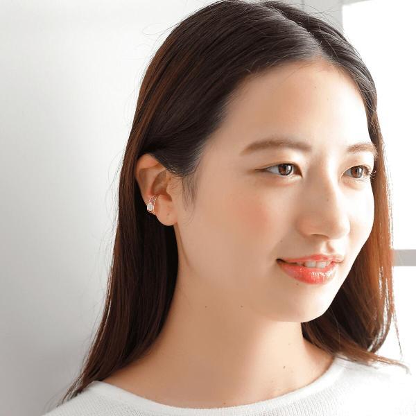 イヤーカフ K18 18k 金 イヤカフ オパール スカイブルートパーズ カラーストーン 人気 トレンド おしゃれ ブランド 女性 プレゼント ゴールド 大人 上品の画像