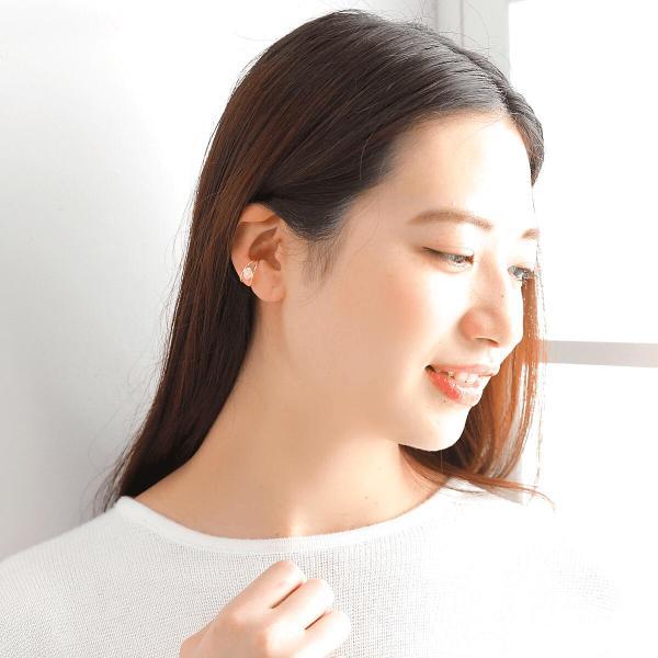 イヤーカフ K18 18k 金 イヤカフ オパール スカイブルートパーズ カラーストーン 人気 トレンド おしゃれ ブランド 女性 プレゼント ゴールド 大人 上品の画像