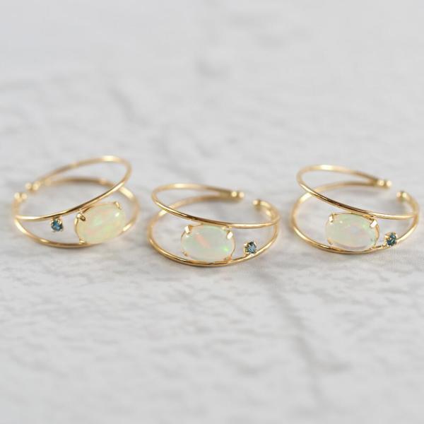 イヤーカフ K18 18k 金 イヤカフ オパール スカイブルートパーズ カラーストーン 人気 トレンド おしゃれ ブランド 女性 プレゼント ゴールド 大人 上品 |  | 08