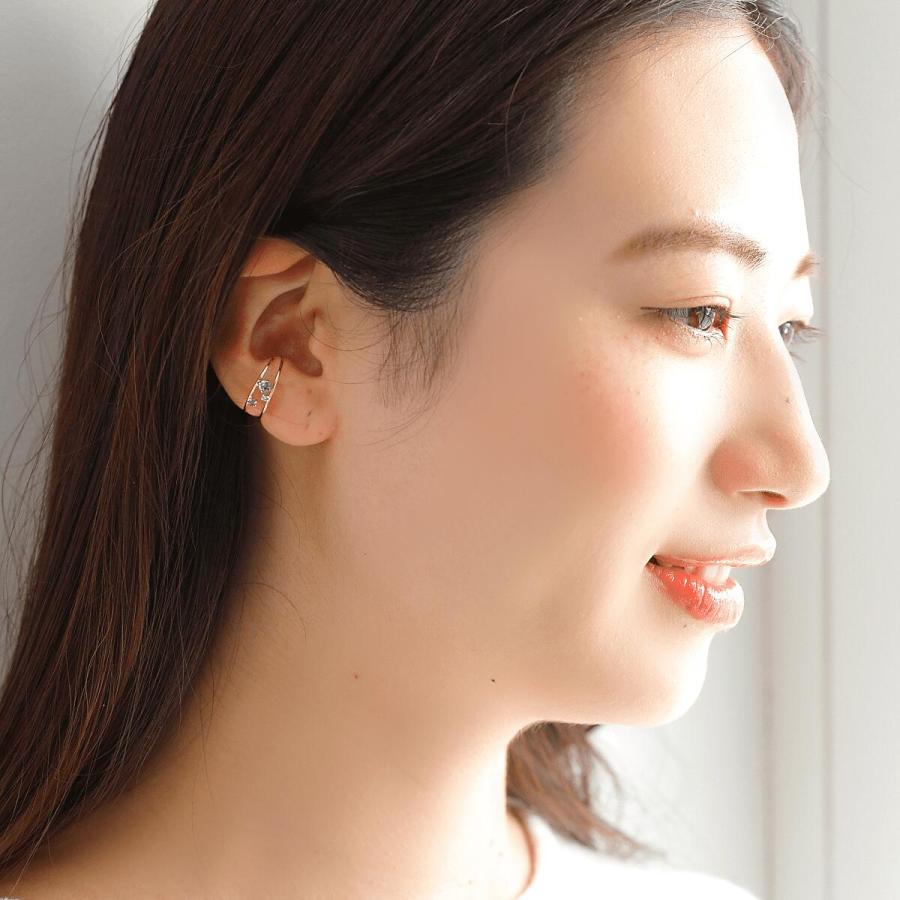 イヤーカフ K18 18k 金 イヤカフ タンザナイト エメラルド ブルートパーズ カラーストーン 人気 トレンド おしゃれ ブランド 女性 プレゼント ゴールドの画像