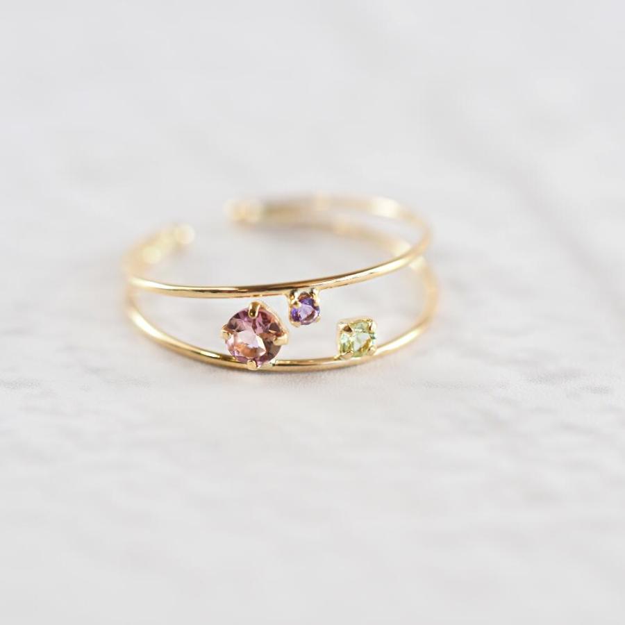 イヤーカフ K18 18k 金 イヤカフ ピンクトルマリン ペリドット アメジスト カラーストーン 人気 トレンド おしゃれ ブランド プレゼント ゴールド 大人 |  | 01